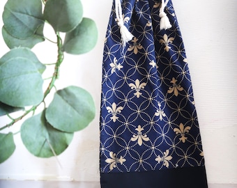 Personalized bread bag/Organic cotton bag (Oeko-Tex certified)/Zero waste item/Reusable bag/Bread bag made in France/Christmas gift