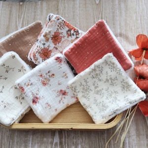 Washable wipes/organic cotton double gauze/organic bamboo sponge/baby wipes/zero waste/makeup remover wipes/Mother&#39;s Day gift