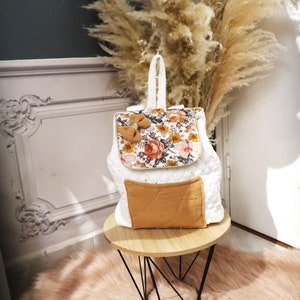 Sac à dos enfant personnalisé/double gaze de coton/Sac école maternelle/cadeau fille /sac avec prénom/Gift made in France/Sac tendance