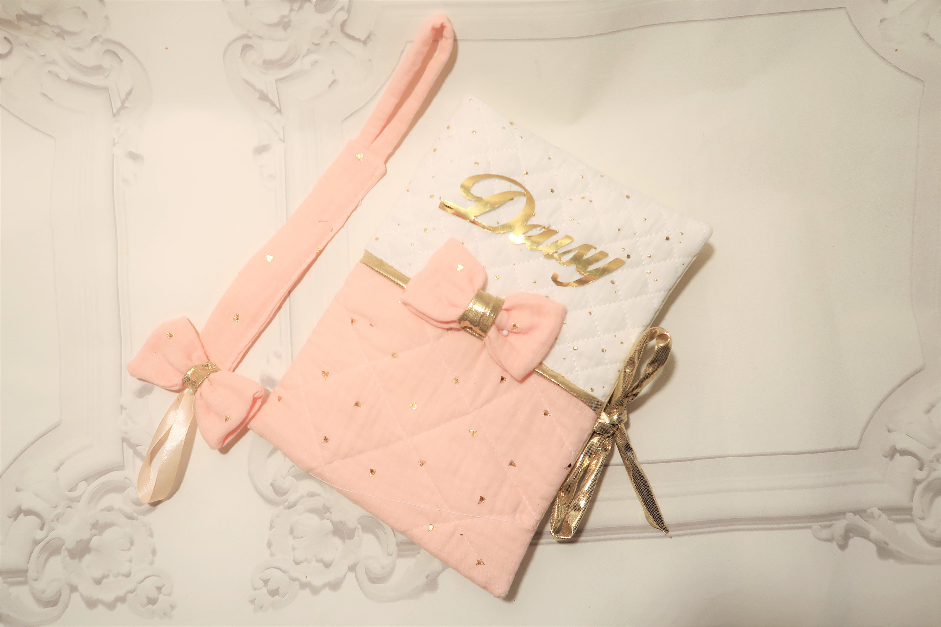 Protege Carnet Santé Personnalisé/Cadeau Naissance/Double Gaze Bio