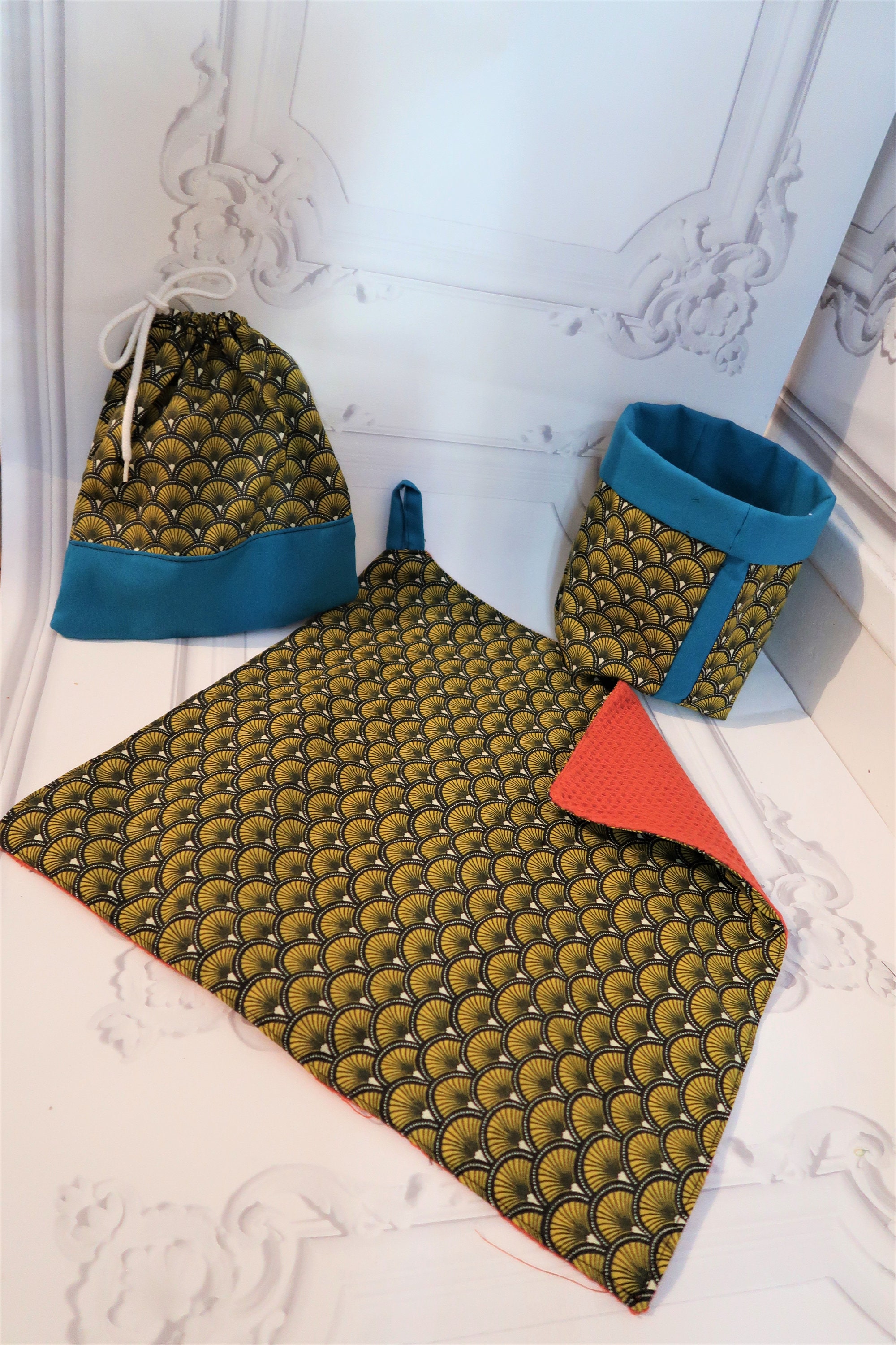 Essuie Tout en Coton Bio/Essuie Main Écologique/Essuie Zéro Déchet/Accessoire Cuisine