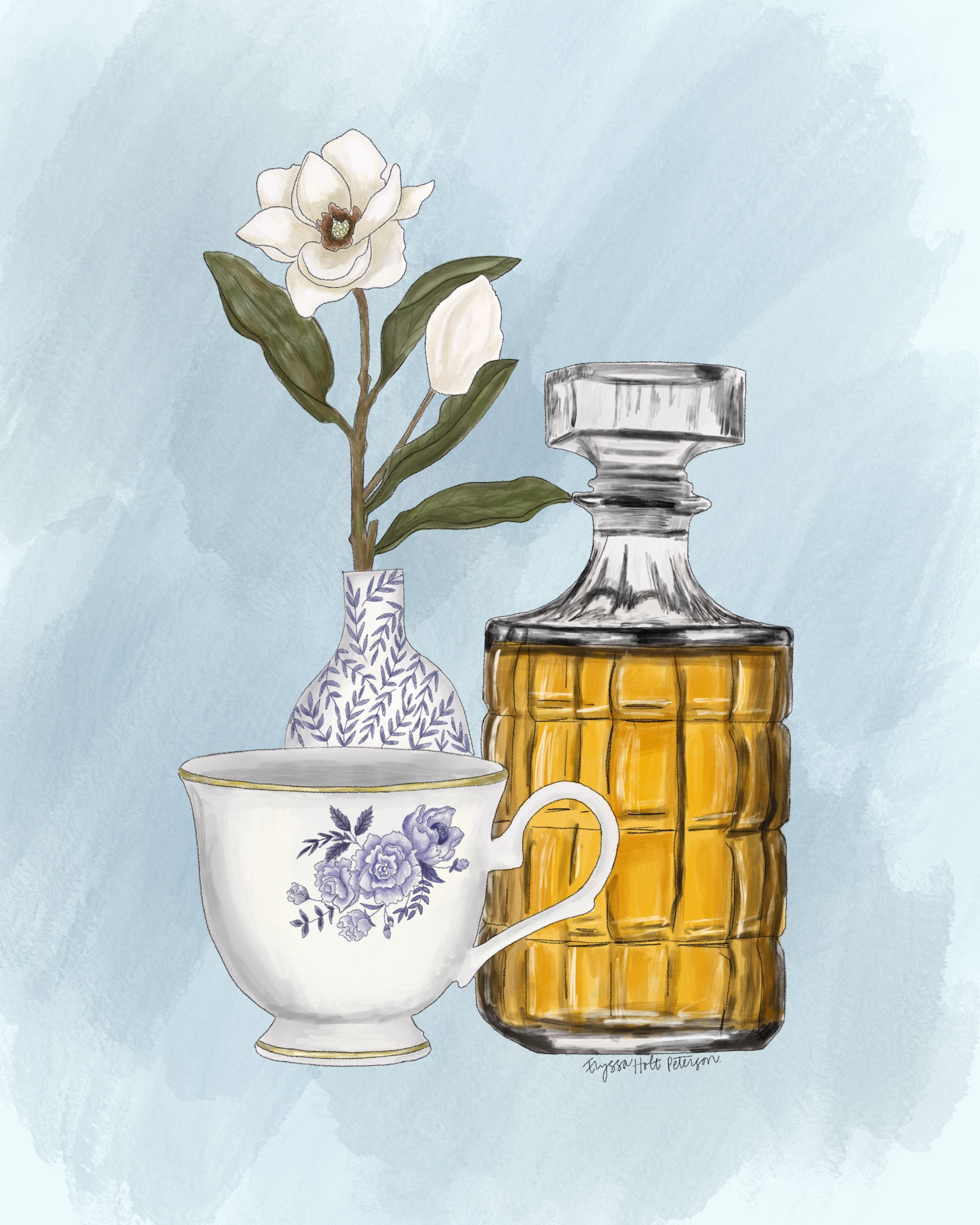 Whiskey in a Teacup Print Etsy