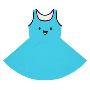blue jellyfish dress vibrant open legs Fishbone Jellyfish Dress Skirt And Hem / S
