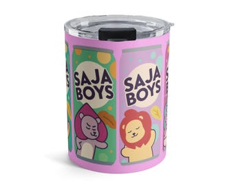 Vaso de refresco Saja Boys inspirado en Demon Hunters del Kpop, taza de viaje, artículos coloridos para niños, idea de regalo divertida, perfecto para fiestas.