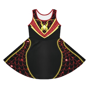 Miles Morales Spidey Girls&#39; Costume Dress - Web Spinners Yellow Version