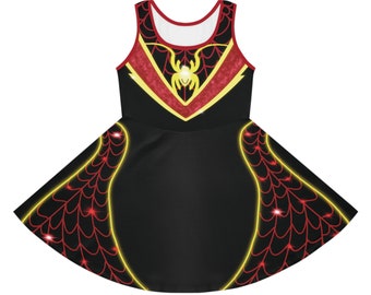 Miles Morales Spidey Girls' Costume Dress - Web Spinners Yellow Version