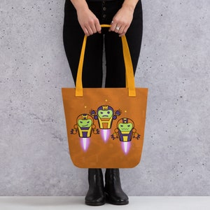 Zola Hydrabots Style Trick or Treat bag inspired by Spidey Amazing Friends hydra-bot halloween tote bag