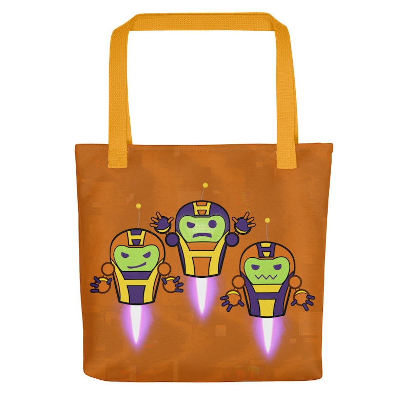 Zola Hydrabots Style Trick or Treat bag inspired by Spidey Amazing Friends hydra-bot halloween tote bag