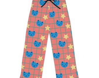 Kpop Demon Hunters Inspired Pajama Pants, Rumi Style, Cat Tiger Star Plaid, Women's Sleepwear, Cozy Lounge Pants, Cute PJs,