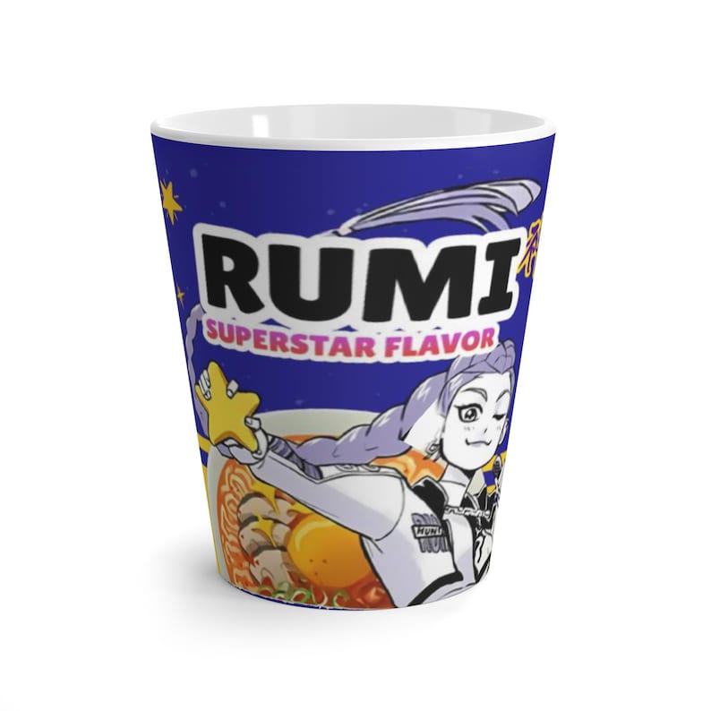 Rumi Ramen Latte Becher, Kpop Dämonenjäger inspiriert Becher, Kaffeetasse, Teebecher, Anime Fan Geschenk, Ramen Liebhaber Geschenk Bild 1