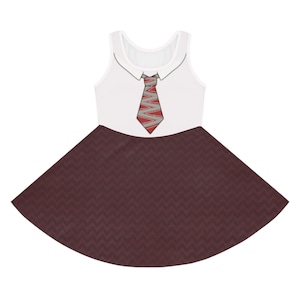 Anger Style Toddler and Girls&#39; Costume Dress Inspired by Inside Out 2 zig zag tie chevron