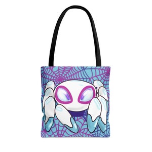 Ghost Spider Halloween Trick-or-Treat Tote Bag TRACE-E TWIRL-E Spidey Bot