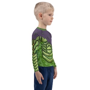 Green Goblin Inspired Spiderman Costume with Purple Cloak Detail