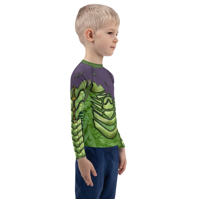 Green Goblin Inspired Spiderman Costume with Purple Cloak Detail