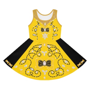 emma wiggle party dress Tutu Dress Inspired by Emma Wiggles From the Wiggles! Hair Clip Bow Yellow  & Black Tutu Dress Party Pageant Birthday Halloween Costume