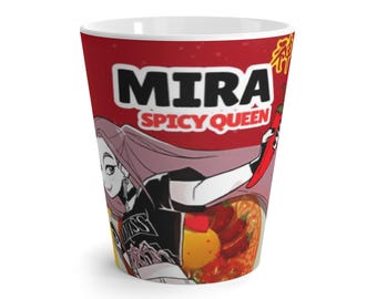 Mira Ramen Latte Mug, Kpop Demon Hunters Inspired Mug, Coffee Cup, Tea Mug, Anime Fan Gift, Ramen Lover Gift