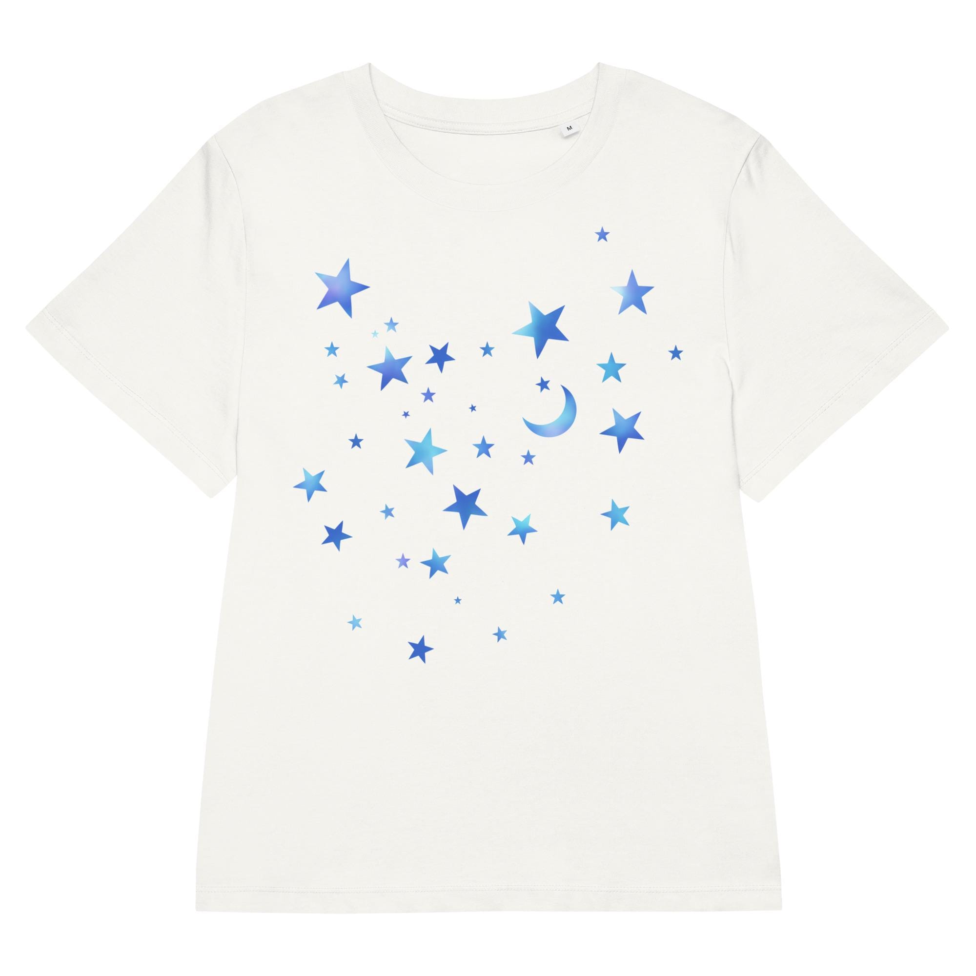 DIANA ディアナージュPRESTIGE SHIRT SHOT2.5m Women's Organic Princess Diana Inspired Star & Moon T-shirt