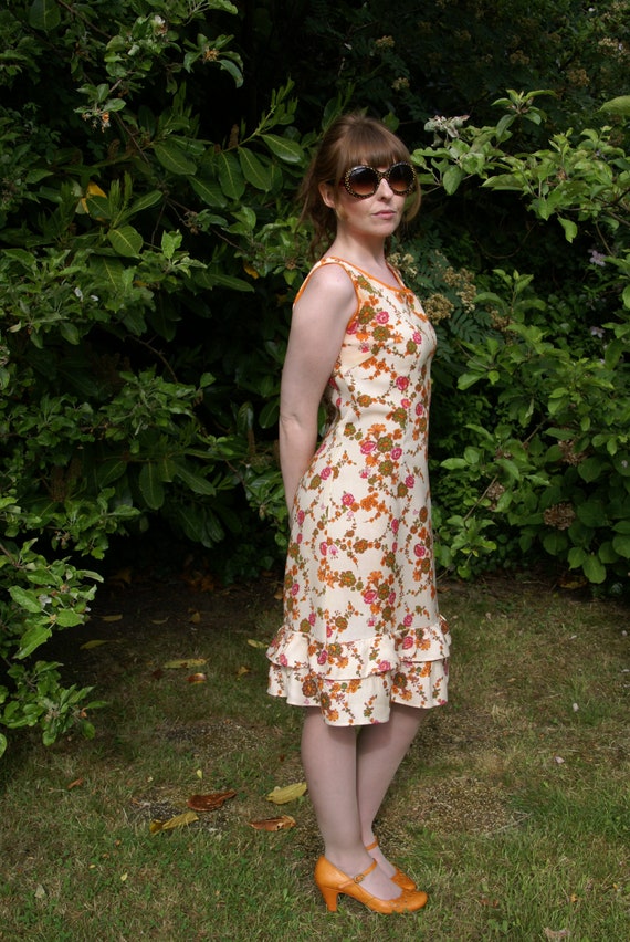 Orange shift dress clearance uk