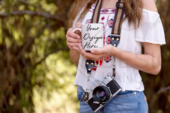 Coffee Mug Mockup Stock Photo With Hands Holding White
