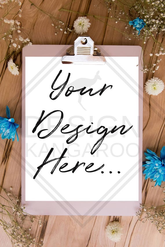 Clipboard Mockup Template Artwork Mockup W Psd File