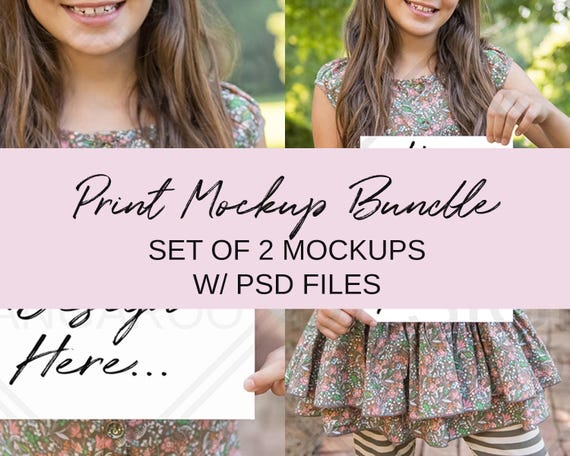 Art Print Mockup Styled Photo Product Mockup Bundle