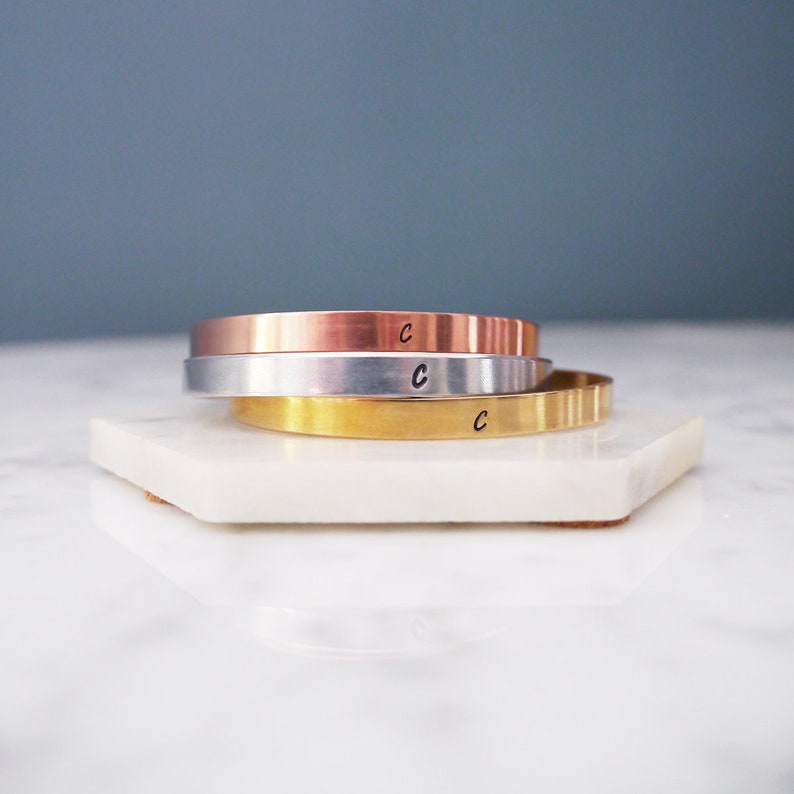 Memorial Bracelet for Pets Hand Stamped Initial Jewelry Pet Memorial Cuff Sympathy Gift