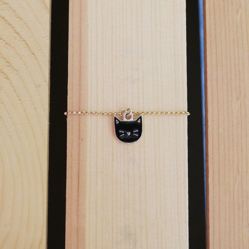 Black Cat Charm Bracelet Etsy