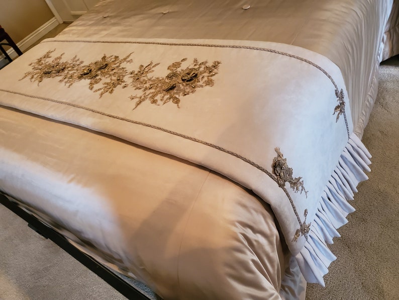 Bed Scarf Bed Runner Bed Accessories Etsy