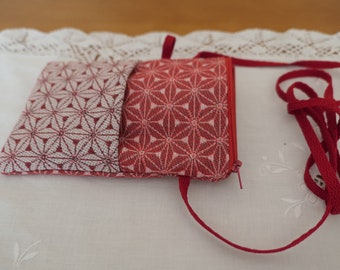 Pochette " Bandoulière"/Toile coton enduit/Téléphone/Mains libres/Doublée toile blanche/fermeture zip