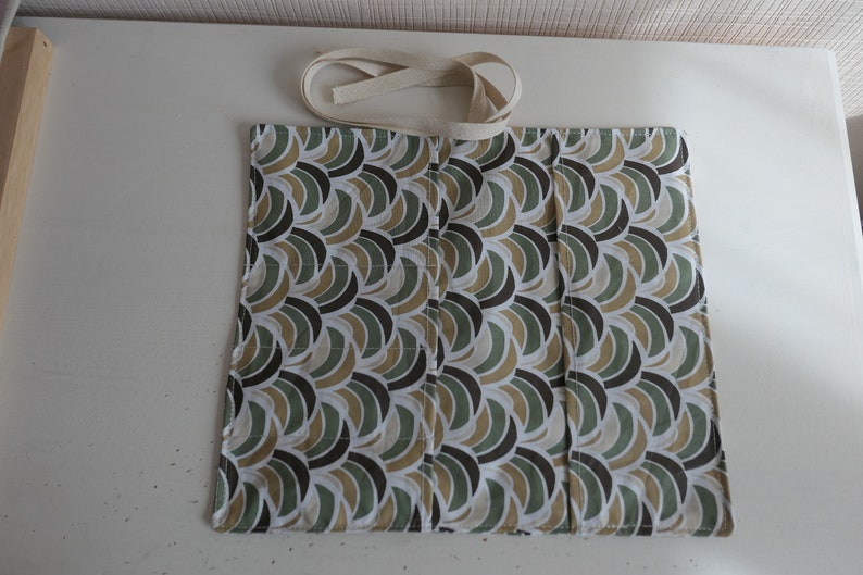 Pochette Etui à couverts/Coton enduit/Motifs tendance/Pique-nique/Repas extérieur image 3