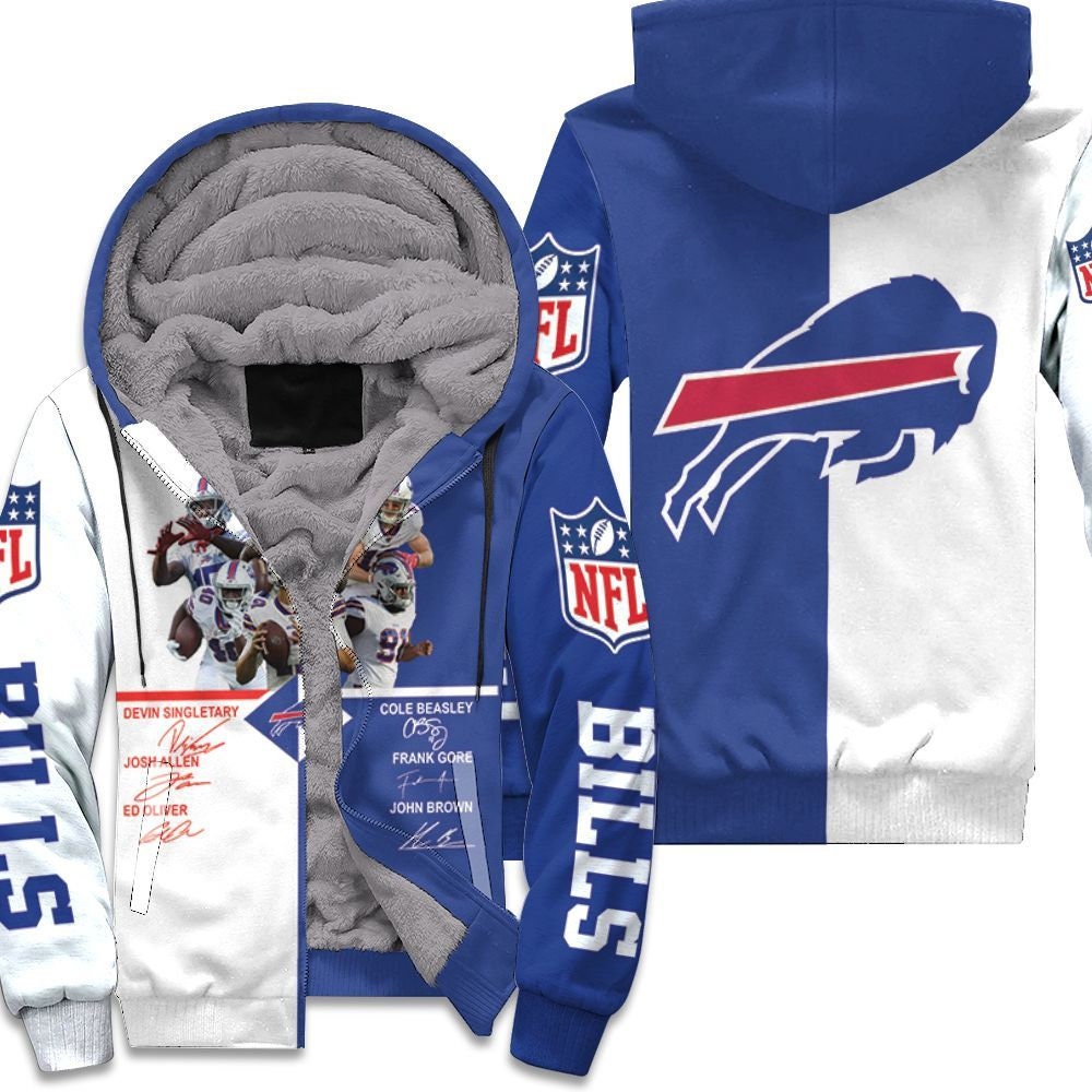 Buffalo Bills Players Signed 3D Unisex Fleece Hoodie, Buffalo Football 3D Shirt