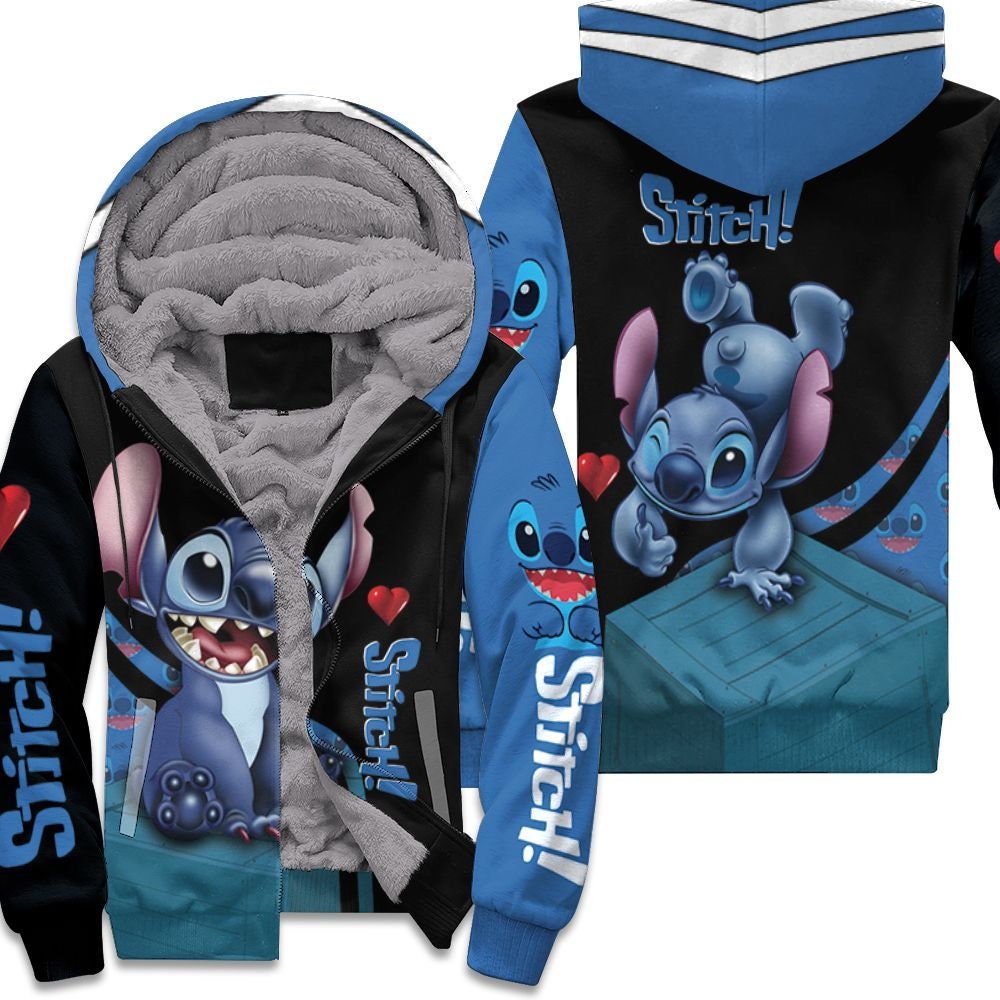 Discover Disney Stitch Fan 3D Unisex-Fleece-Hoodie