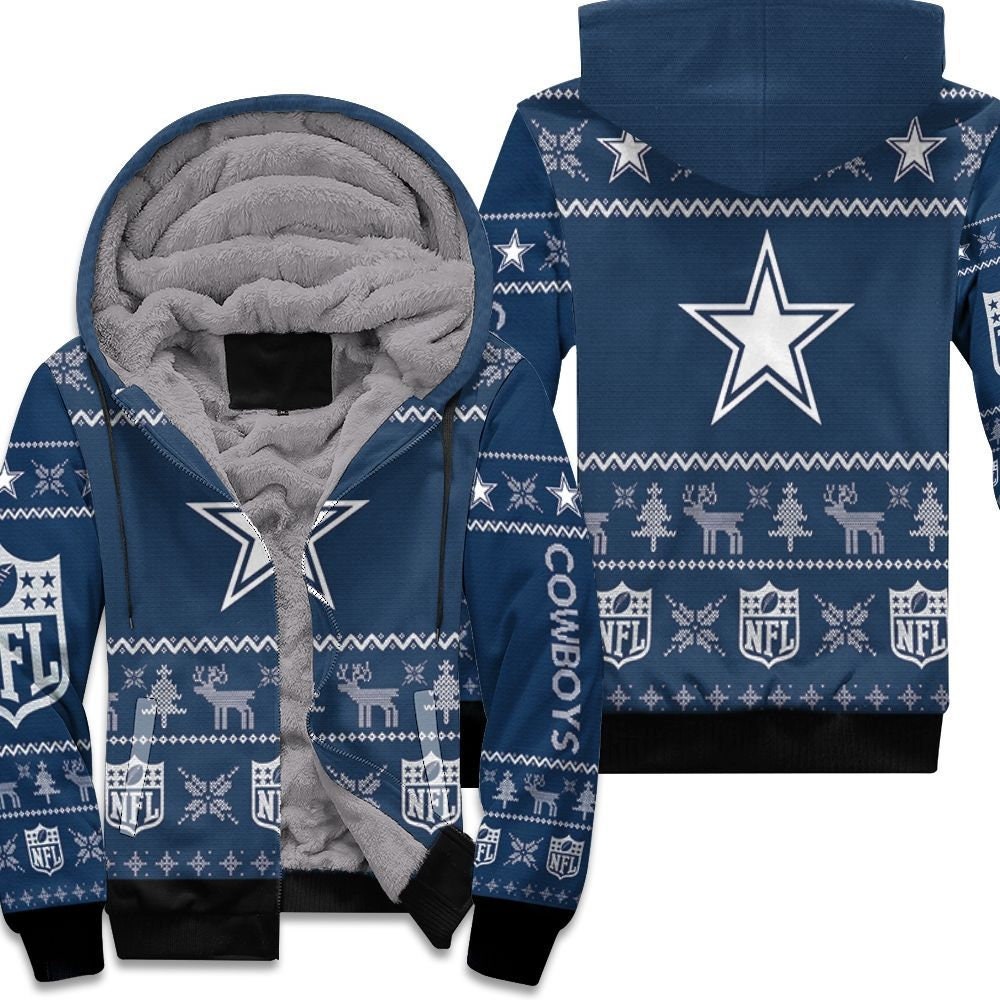 Dallas Cowboys Ugly Sweatshirt Christmas 3D Unisex Fleece Hoodie