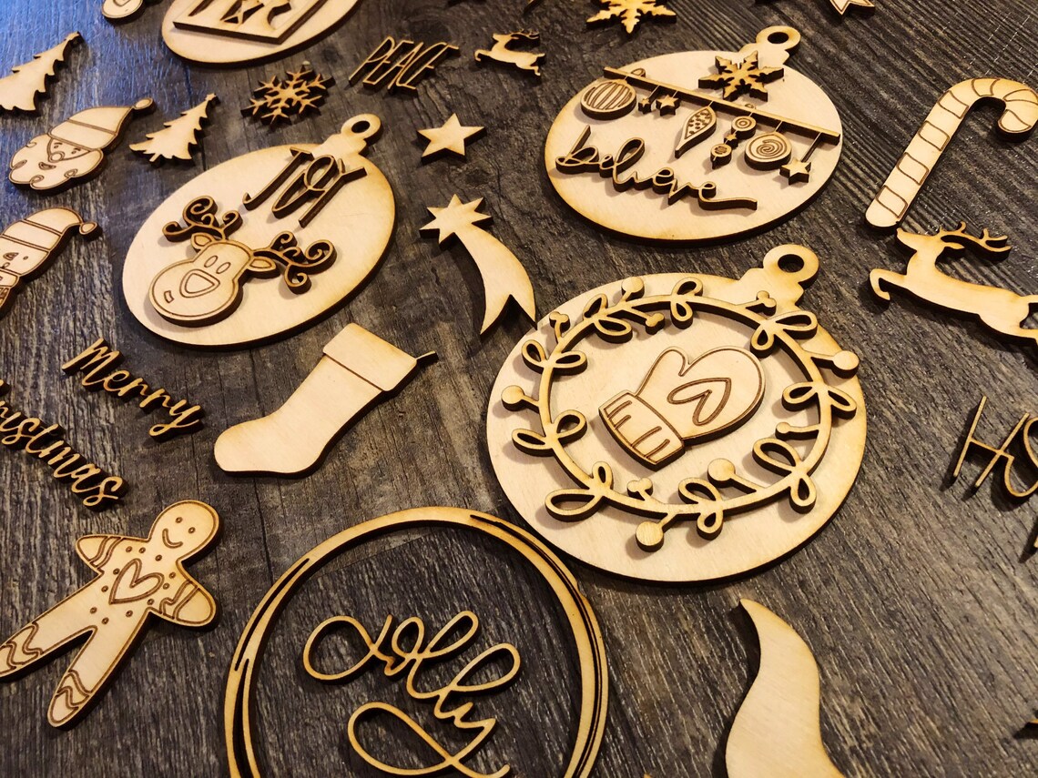 DIY Christmas Ornament Kit Kids Ornament Kit Make Your Own Etsy