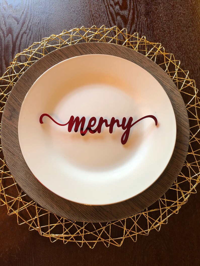 Believe Place Setting Cards Plate Words Place Setting Words Etsy