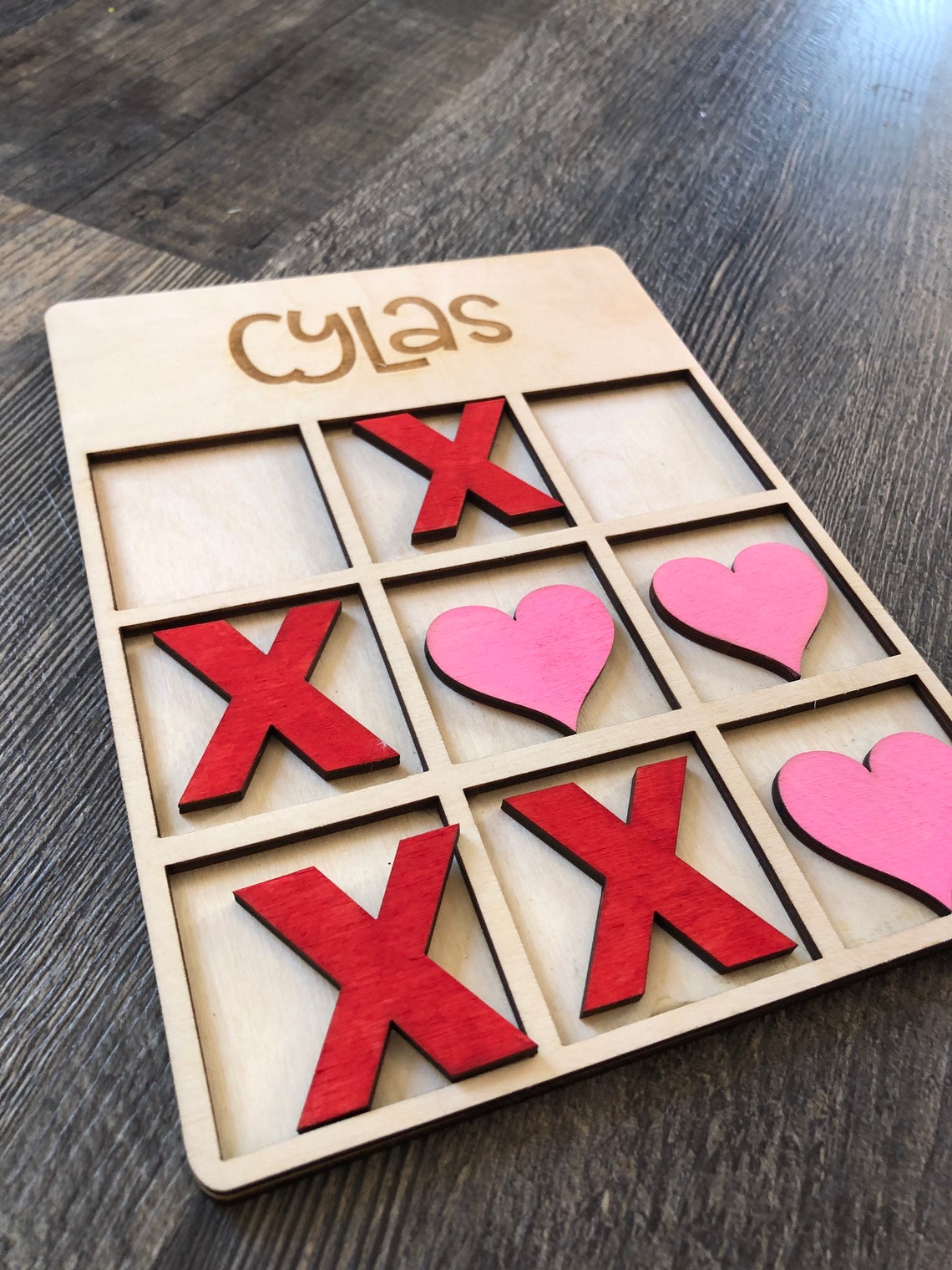 Personalized Tic Tac Toe Board and Pieces Games for Kids - Etsy