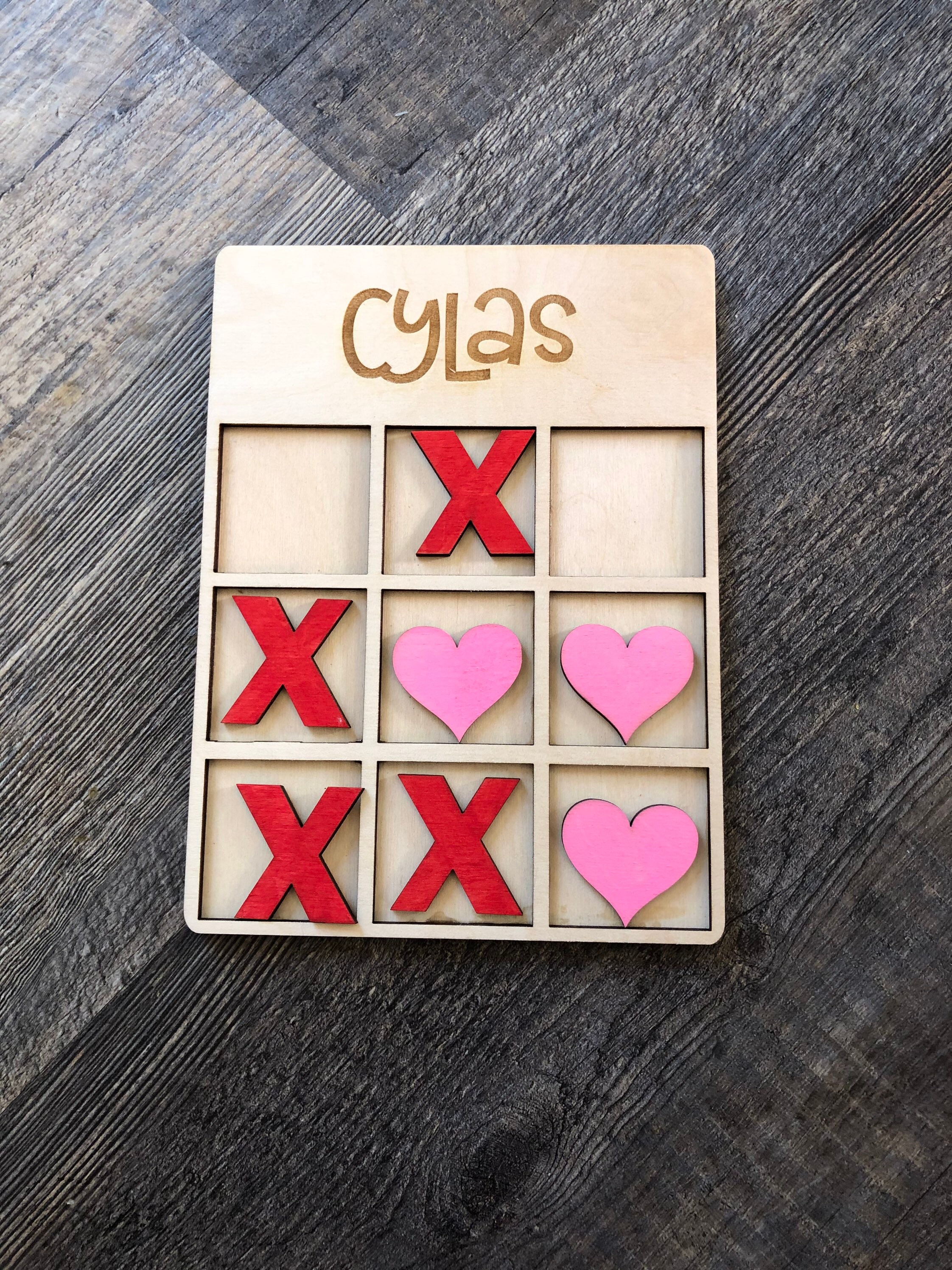 Personalized Tic Tac Toe Board and Pieces Games for Kids - Etsy