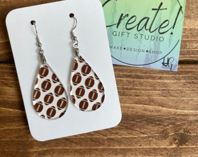 Cute Football earrings, Sports earrings Gift for Football mom