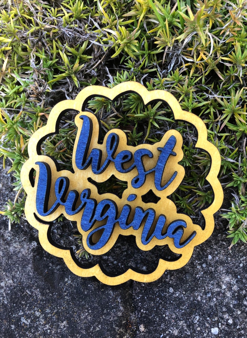 West Virginia State Christmas Ornament Etsy