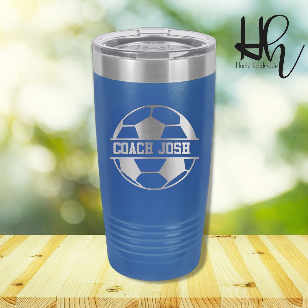 Sports Tumbler, Soccer ball Tumber, 20 oz tumbler, Custom Tumblers