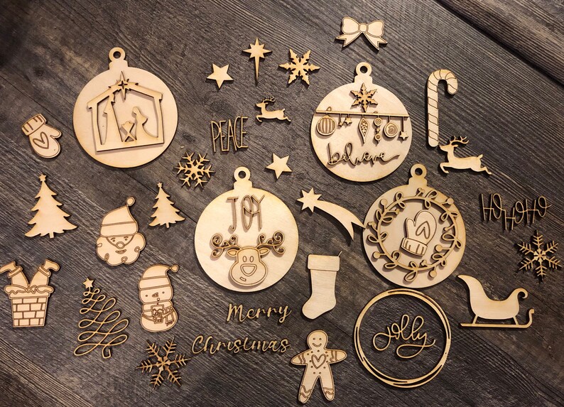 DIY Christmas Ornament Kit Kids Ornament Kit Make Your Own Etsy