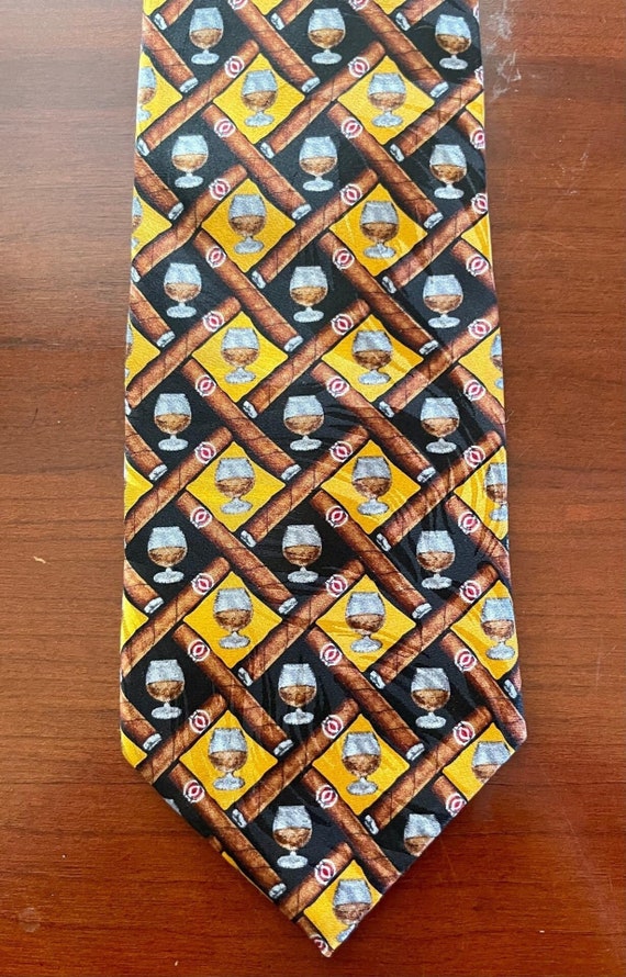 Vintage Cigar and Cognac Tie by Ralph Martin & Co 