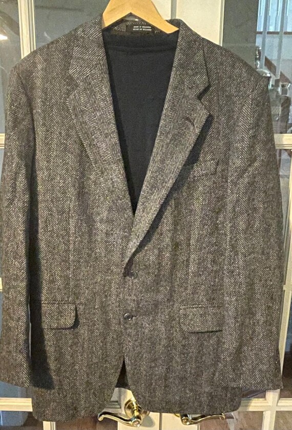 Vintage Barrington 100% Wool Jacket Gray & Black H