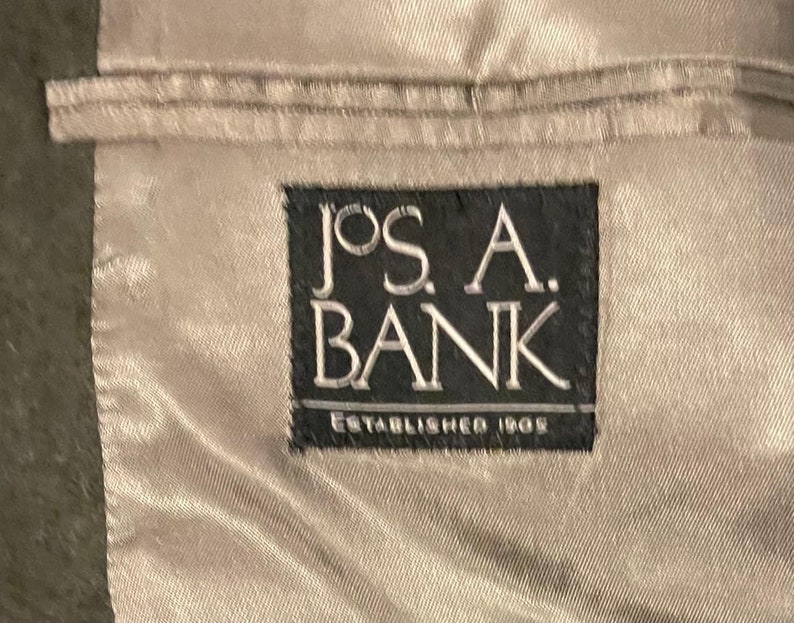 Vintage Original Joseph A Bank 2button 100 Camel Hair Dark Green