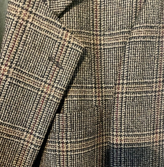 Genuine Joseph Banks 2-Button 100% Wool Brown and Tan… - Gem