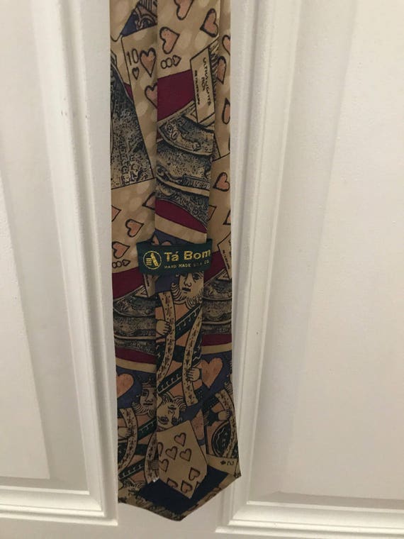 Vintage Men's Tie Classic Hand Made Silk Co. "Ta … - image 3