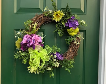 chartreuse wreath etsy