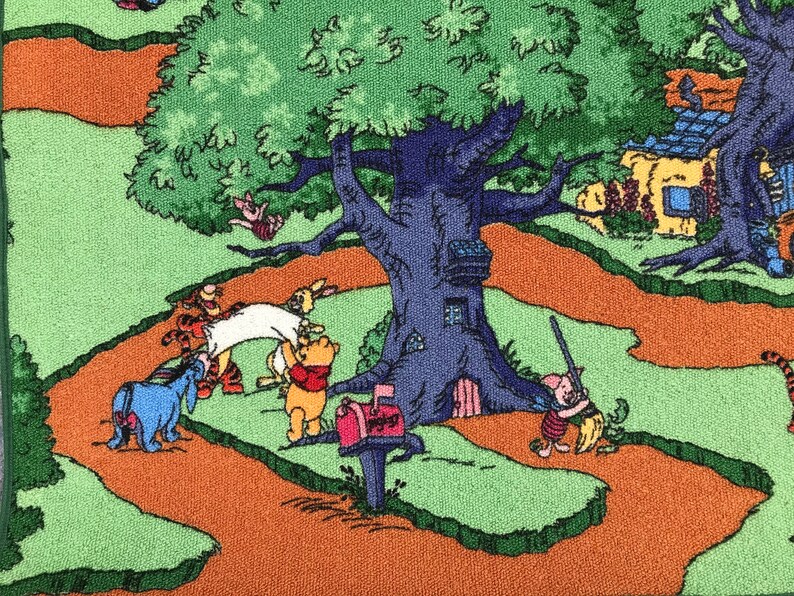 New Rare Hundred Acre Wood Adventure Rug Vintage Winnie The Image 0