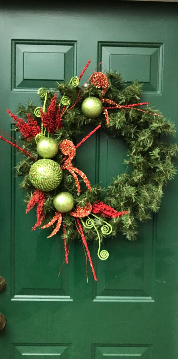 Whoville Christmas Wreath Whimsy Silk Evergreen Image 0
