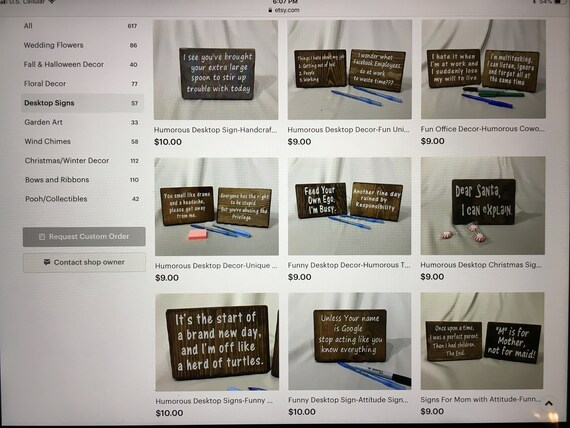 Funny Cubicle Decor Small Office Sign Pretend Working Handmade